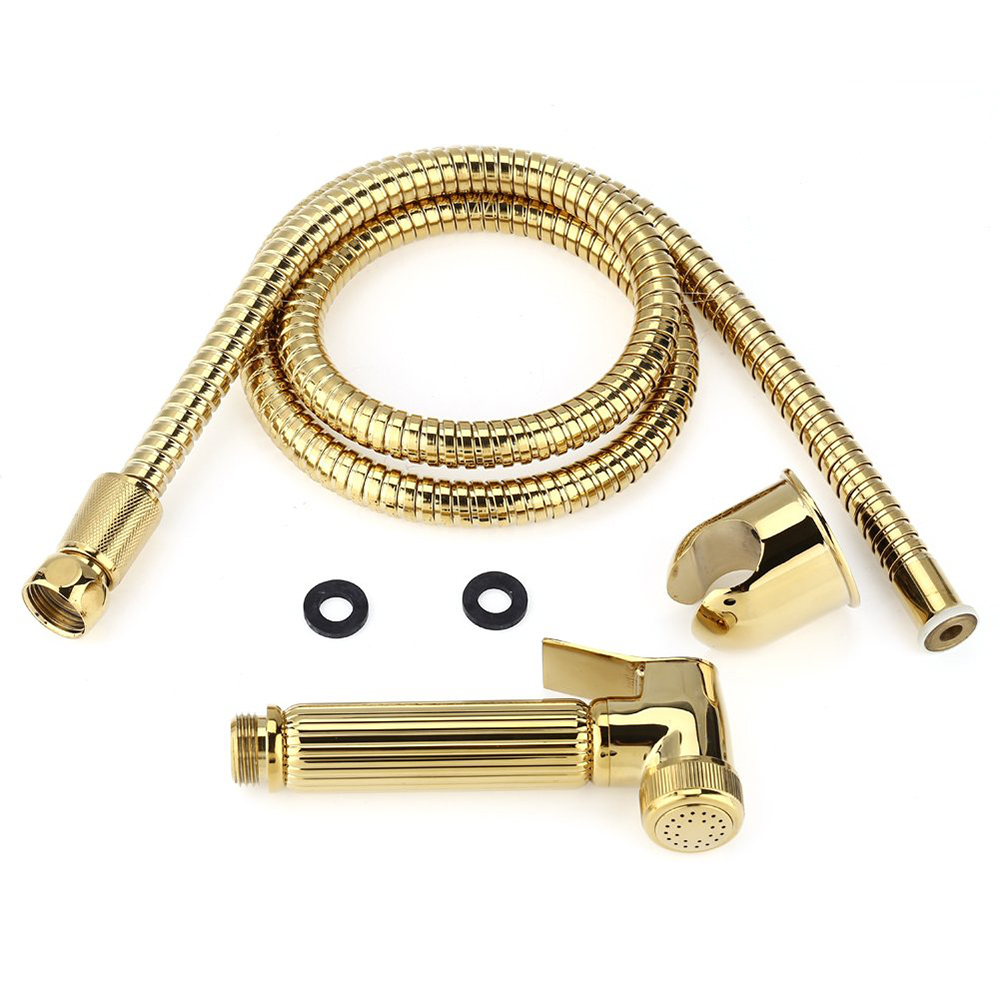 Toilet Hand Held Bidet Sprayer Kit Brass Chrome Plated Bathroom Bidet Faucet Spray Shower Head