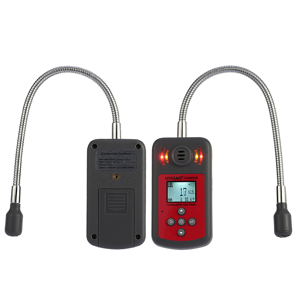 LCD Digital Combustible Gas Detector Automotive Gas Leak Location Determine Tester Gas Analyzer with Sound Light Alarm