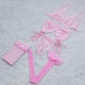 Sexy open Bra & crotch underwear set Erotic Sexy Lingerie Garter belt Babydoll suit Sexy Costumes Lenceria Sex Clothes for Women