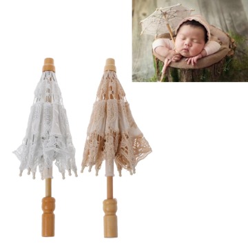 Newborn Baby Photography Props Lace Umbrella Infant Studio Shooting Photo Prop