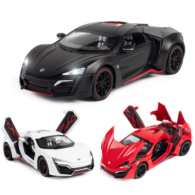 1:24 Lykan Hypersport die cast alloy cars model supercar Boy gift collectibles Child car toy free shipping