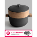 Small Happiness 19 Cast Iron Stew Household The Pot Pure Pig Iron Steamer Bamboo Cage Steamer Suit Pot Stew Multipurpose Pot