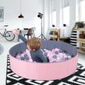 100cm Round Kids Ball Pit Folding Indoor Ocean Ball Pool Layout Fence Baby Game House Children's Tent Color Wave Ball Pool