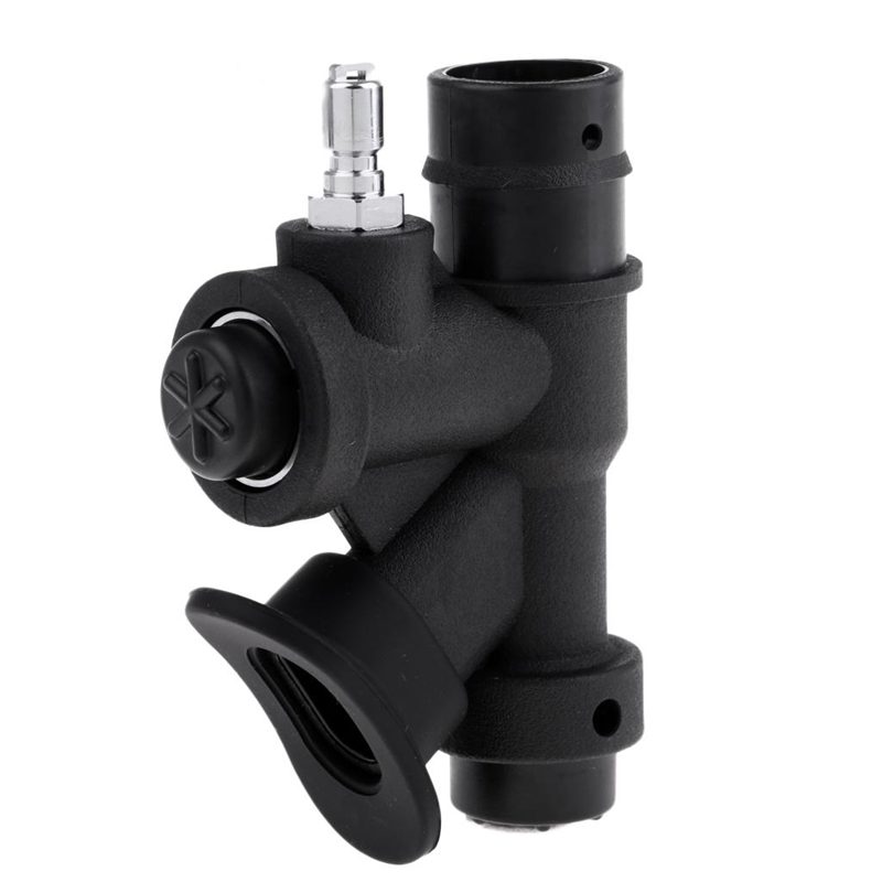 Scuba Diving Universal Bcd Power Inflator With 45 Degree Angled Mouthpiece For Standard 1 Inch Hose, K-Shaped Valve Relief Valve