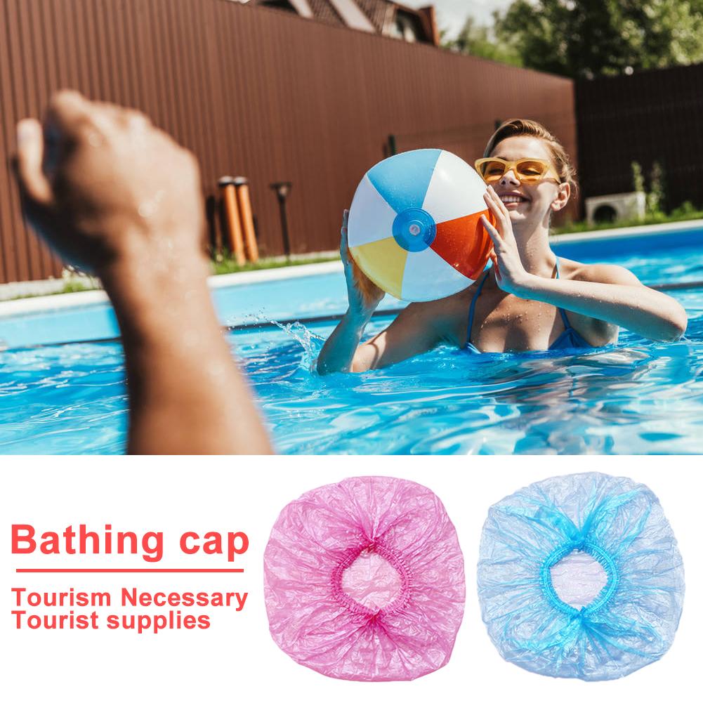 100pcs/set Disposable Swimming Shower Caps Anti Dust Hat Set Women Men Bath Cap Tourist Travel Articles Bathroom Products