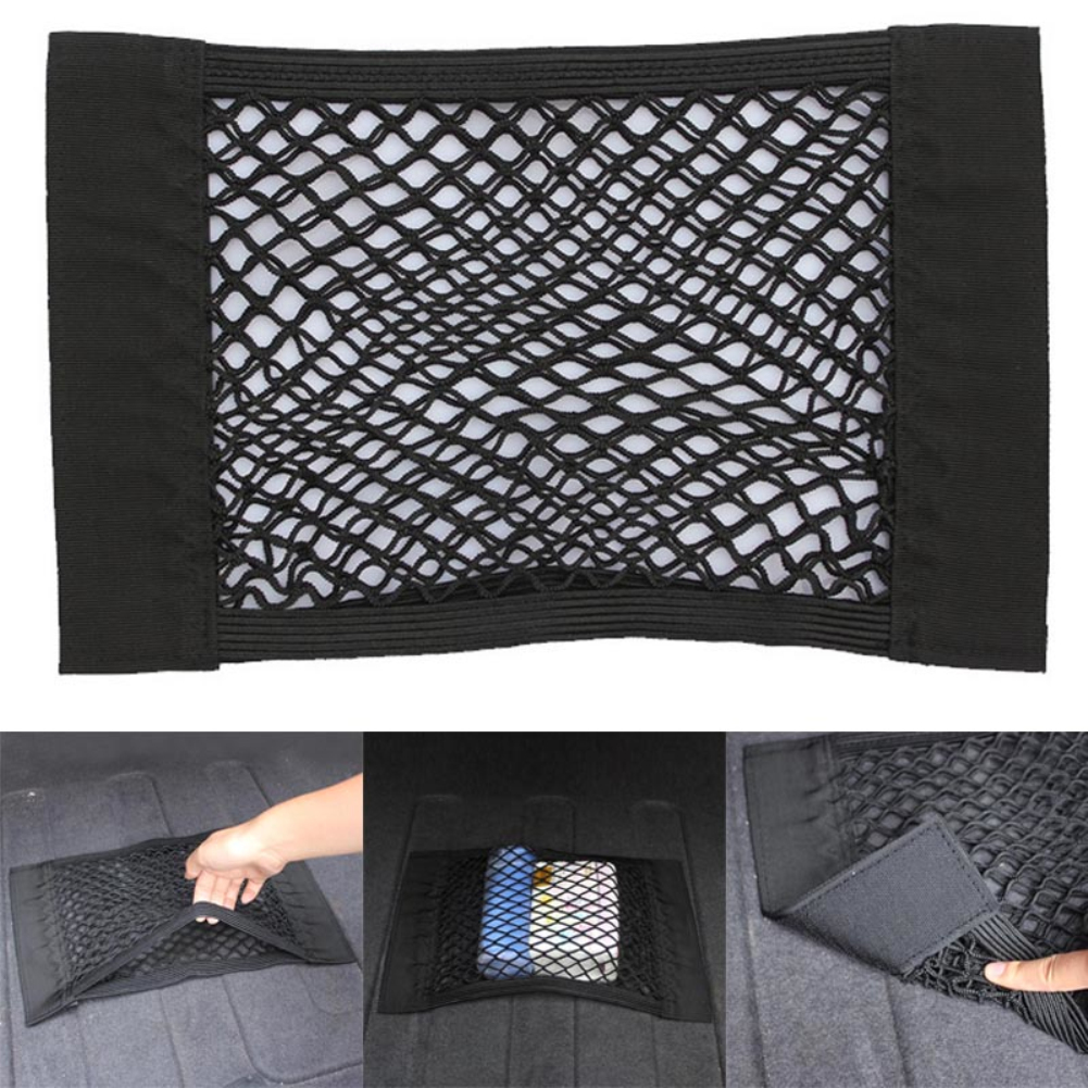 1PC Car Storage Bag Mesh Trunk Car Organizer Net Goods Universal Storage Rear Seat Back Stowing Tidying Auto Accessories