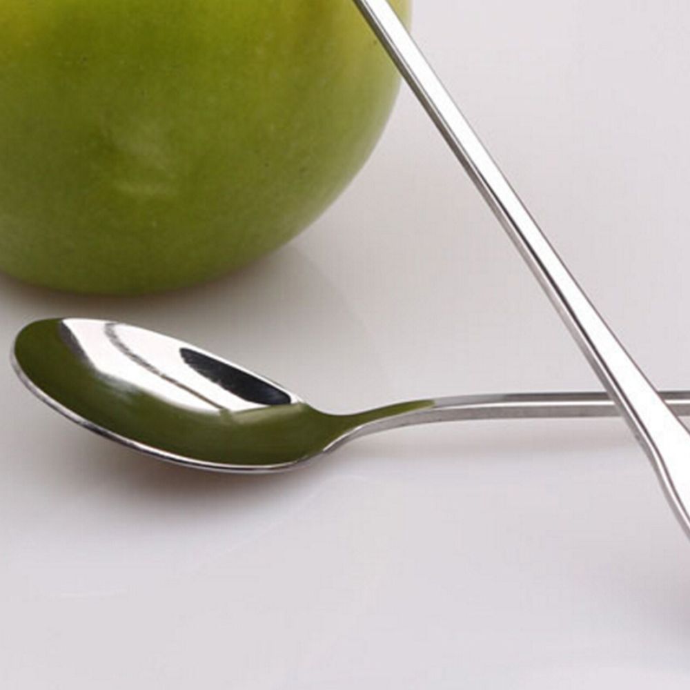 Long Handle Spoons Stainless Steel Ice Cream Cocktail Stirring Teaspoons Flatware Coffee Dessert Cutlery 7.5cm
