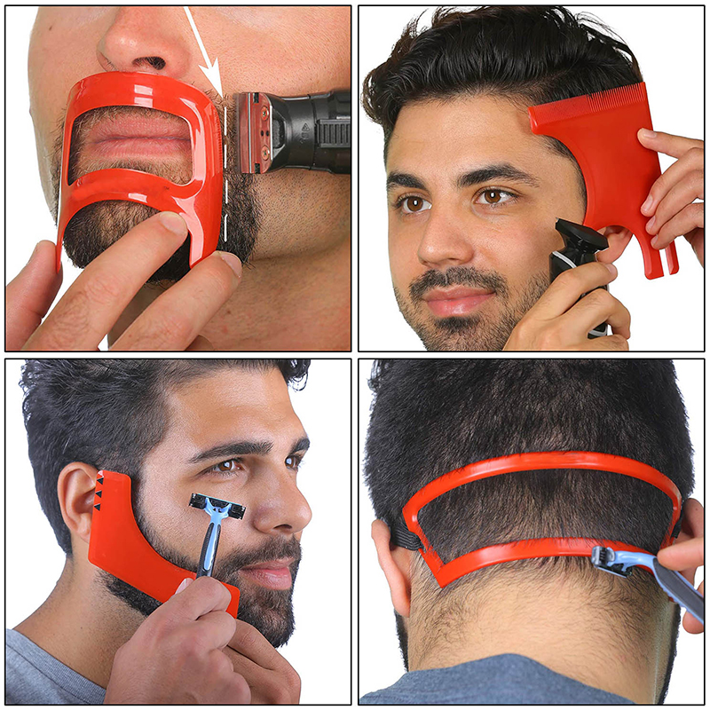 Mustache Beard Styling Template Tools For Men Fashion Shave Shaping Template Beard Style Comb Care Tool High Quality