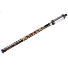 OOTDTY Flutes Woodwind Black Bamboo Chinese Yunnan Bawu G Key Pipe Music Instrument Bamboo Flute