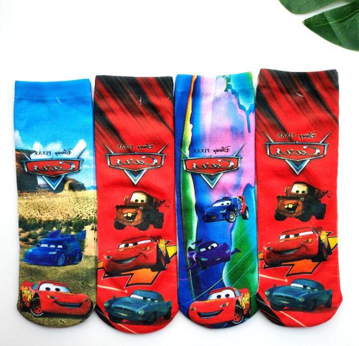 Children Disney Cartoon Socks Pixar Cars Boy Socks Frozen Princess Elsa Sofia Girls Socks Size 15-18CM For Kids 3-10T