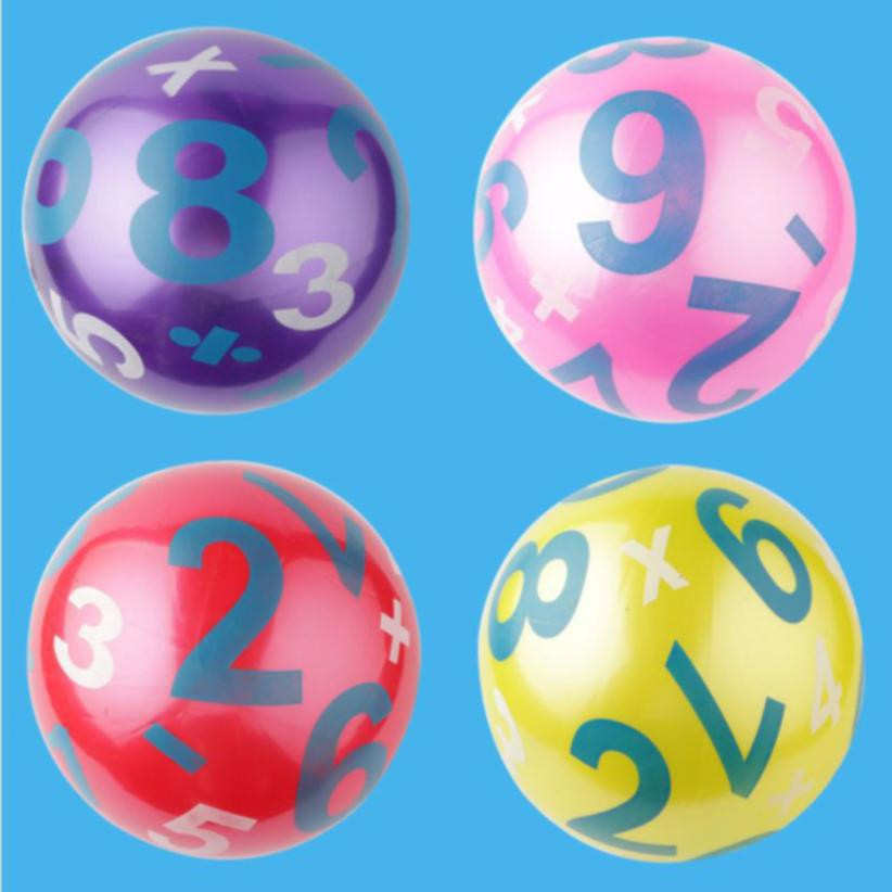 Toddler Montessori Toys Inflatable 9 Inch Ball Math Toys Mathematics Numbers Alphabet Educational Toys For Children Kids Gift