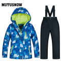 New Boy Or Girl Children's Snow Suit Snowboarding Sets Waterproof Outdoor Sports Wear Ski Coat and Strap Snow Pant Kids Costume