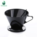Plastic Reusable Black Coffee Cone Dripper Maker Brewer Single Cup Pour Over Coffee Drip Filter Funnel Barista Tools Accessories