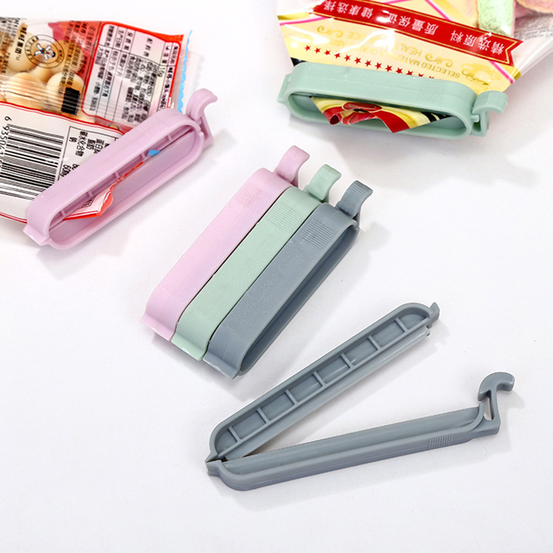 12Pcs/Set Plastic Sealing Clips Food Bag Clip Sealer Snack Fresh Food Storage Bag Clips Kitchen Mini Vacuum Sealer Kitchen Tools