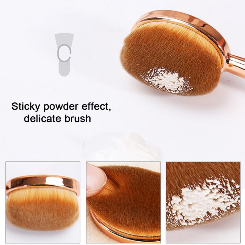 1PC Single Foundation Liquid Brush Golden Makeup Brush Cream Powder Professional Makeup Brush Tool Toothbrush Oval Cosmetic