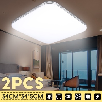 2pcs AUGIENB 1600LM 16W LED Ceiling Lights Modern Lamp Living Room Lighting Fixture Bedroom Kitchen Surface Mount Flush Panel