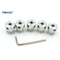 POWGE 5pcs 16 Teeth T2.5 Synchronous pulley bore 5mm 6mm 6.35mm 8mm For width 6mm T2.5 timing Belt pulley 16Tooth 16Teeth 16T