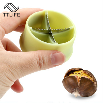 TTLIFE Nut Cracker Sheller Chestnut Cross Open Knife Quick Chestnut Cutter Nut Opener Sheller Walnut Pliers Kitchen Gadgets