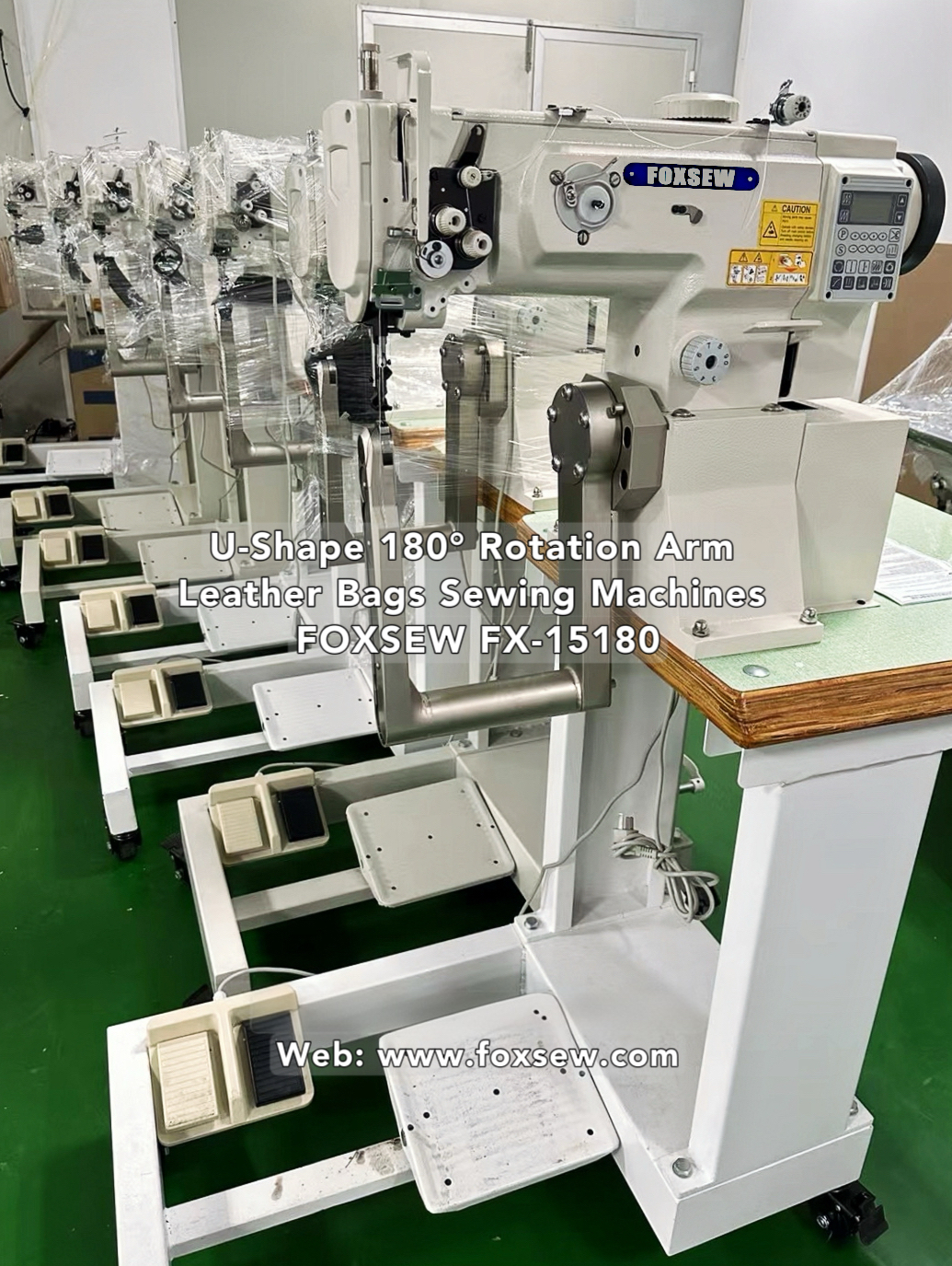 U-Shape Rotation Arm Handbag Sewing Machine FOXSEW FX-15180 -3 U-Shape Rotation Arm Handbag Sewing Machine FOXSEW FX-15180 -3