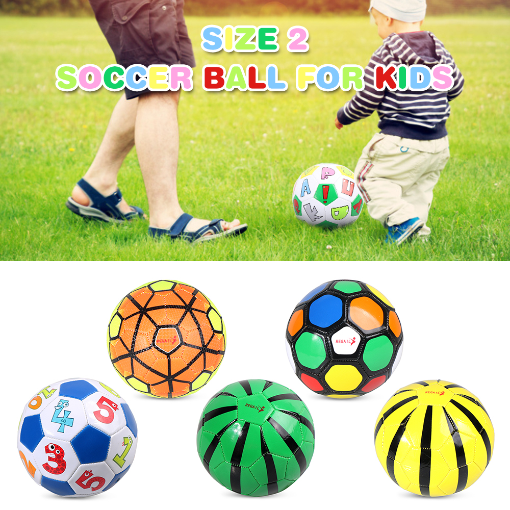 Size 2 Kids Soccer Ball Inflatable Soccer Training Ball Children Playing Training Balls Gift for Children Students