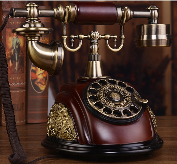 Fashion vintage antique telephone home fashion fitted american rotating disk dial phone