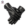 CHING YUN New Winter man sheepskin leather gloves male warm soft men's gloves black men mittens Flannel lining large size glove
