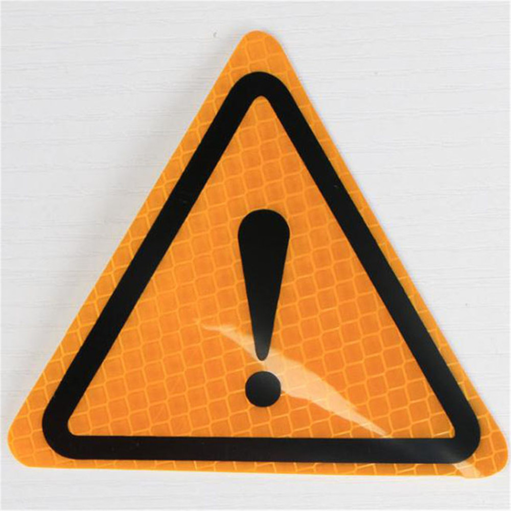 Ellenmar Car Triangle Reflective Strips Emergency Warning Stickers Signs Safety Anti-Collision Protector for Vehicle Truck