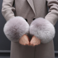 Fashion Warm Wrist Arms Gloves For Women Rabbit Faux Fur Bracelet Cuff Wristband Plush Elastic Oversleeve Arm Warmer Cuff