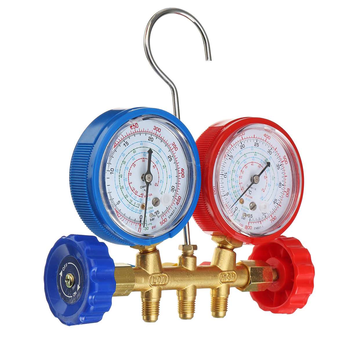 Manifold Gauge With Connector Refrigerant Device Pressure Gauge Refrigerant Filling Device High-precision R410a R22 R134a R40