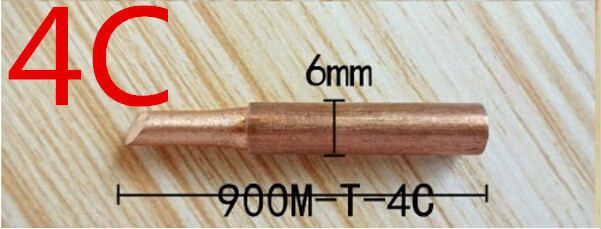SZBFT 900M-T-4C Diamagnetic copper soldering iron tip Lead-free Solder tip 933.376.907.913.951,898D,852D+ Soldering Station