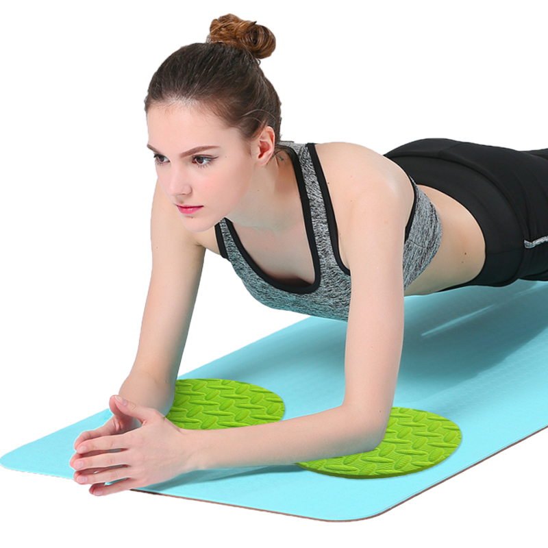 2PCS Plank Workout Knee Pad Cushion Round Foam Yoga Eliminate Knee Wrist Elbow Pain Exercise Mats