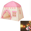 pink tent with light