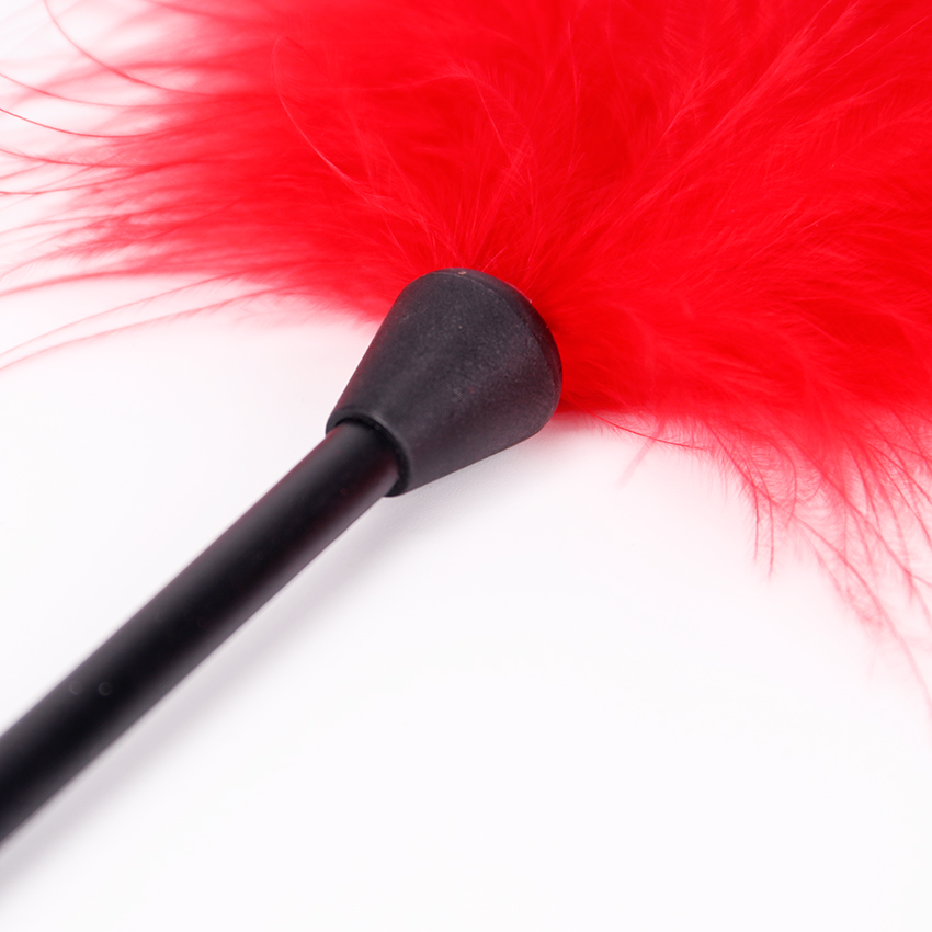 1PC Flirting Feather Black Feather Flirting Whip Sex Toys Flirt Soft Flogger for Couple Adult Game Sex Products