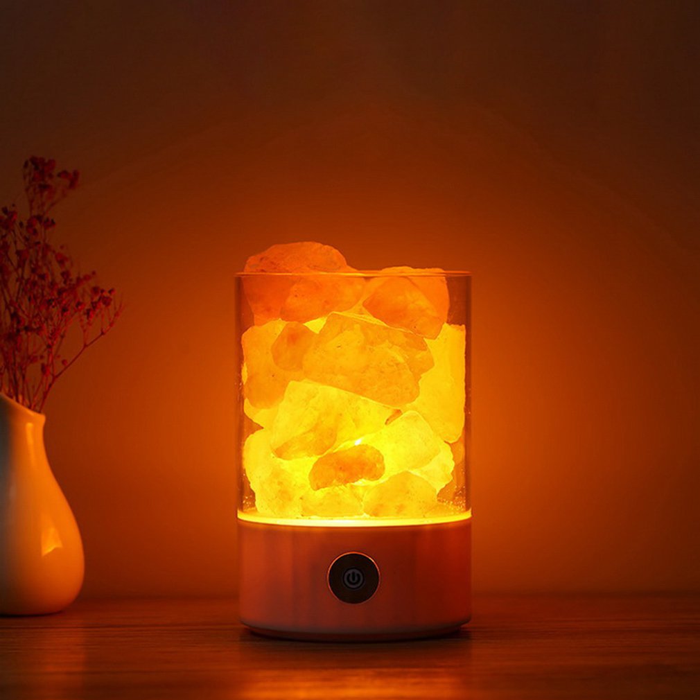 Healthy Life Himalayan Natural Crystal Salt Light Home Bedroom Night Lamp Air Ionizer Purifier Air Purifying Salt Lamp