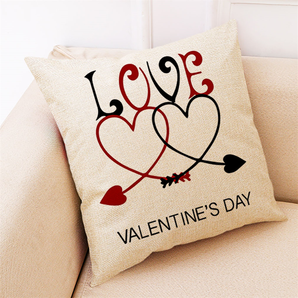 Valentine's Day Romantic Gift Pillow Rose Love Pillow Cushion Home Decoration Decorative Pillowcase Hot Sales#1.7