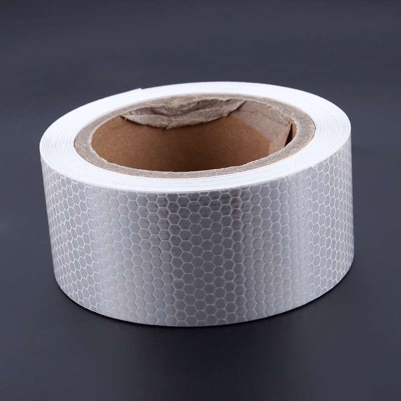 10m x 5cm Safety Warning Tape Reflective Tape Self adhesive Tape Reflective Strip Traffic reflective stickers color of white
