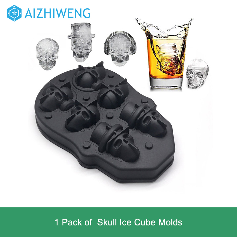 1 Pack of Skull Ice Cube Molds