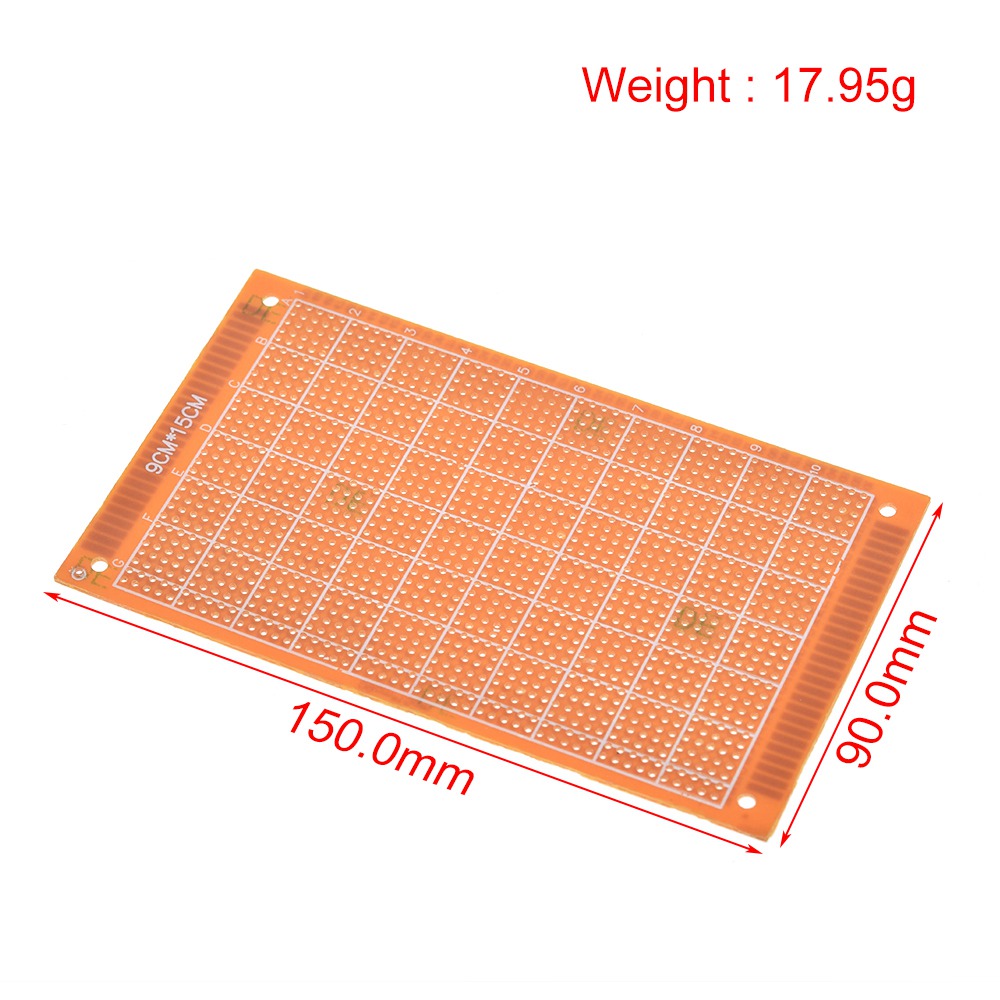 5PCS 9x15 9*15cm Single Side Prototype PCB Universal Board Experimental Bakelite Copper Plate Circuirt Board yellow