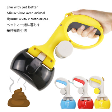 Dog Pet Travel 2In1Pick Up Holder Poop Bags Set Dog Cat Outdoor cleaner convenient pet supplies Handle 1 Roll Decomposable bags