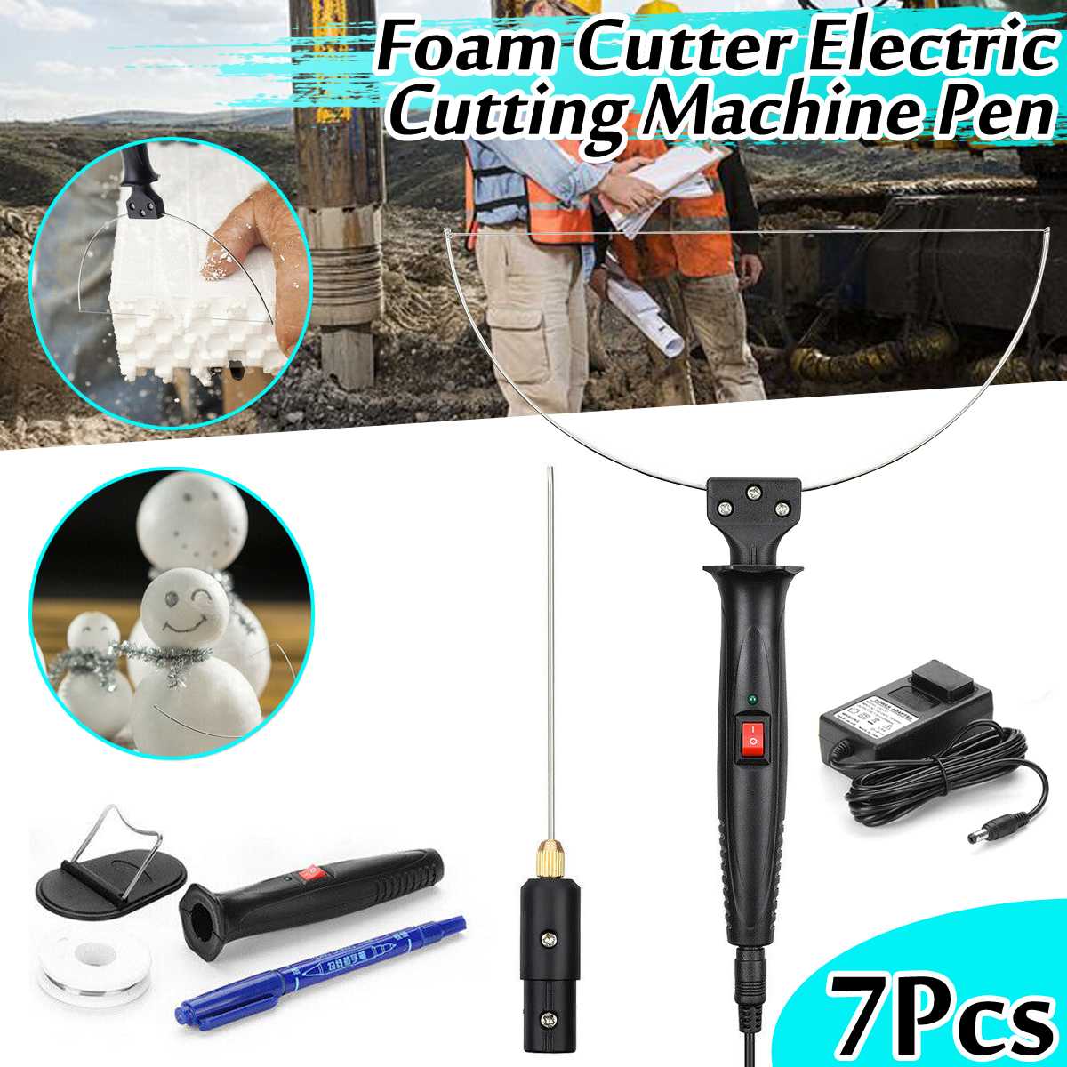 110-260V Foam Cutter Pen Electric cutting pen Die-Cut Machines Stainless Steel Portable Styrofoam cutting tool set Heating Wire