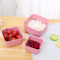 3 pcs/set Wheat Straw Food Storage Box Folding Lunch Bowl Food Storage Container Boxes Tableware Lunchbox Dinnerware Set