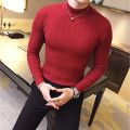 2019 Fashion Men Sweaters Male Slim Fit Jacquard Turtleneck Pullover Sexy Sweaters Long Sleeves Knitwear Spring Sweater M-3XL