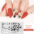 BORN PRETTY Artist Nail Stamping Plates Fashion Design DIY Nail Art Image Print Plates Stainless Steel Manicuring Stencils Tool