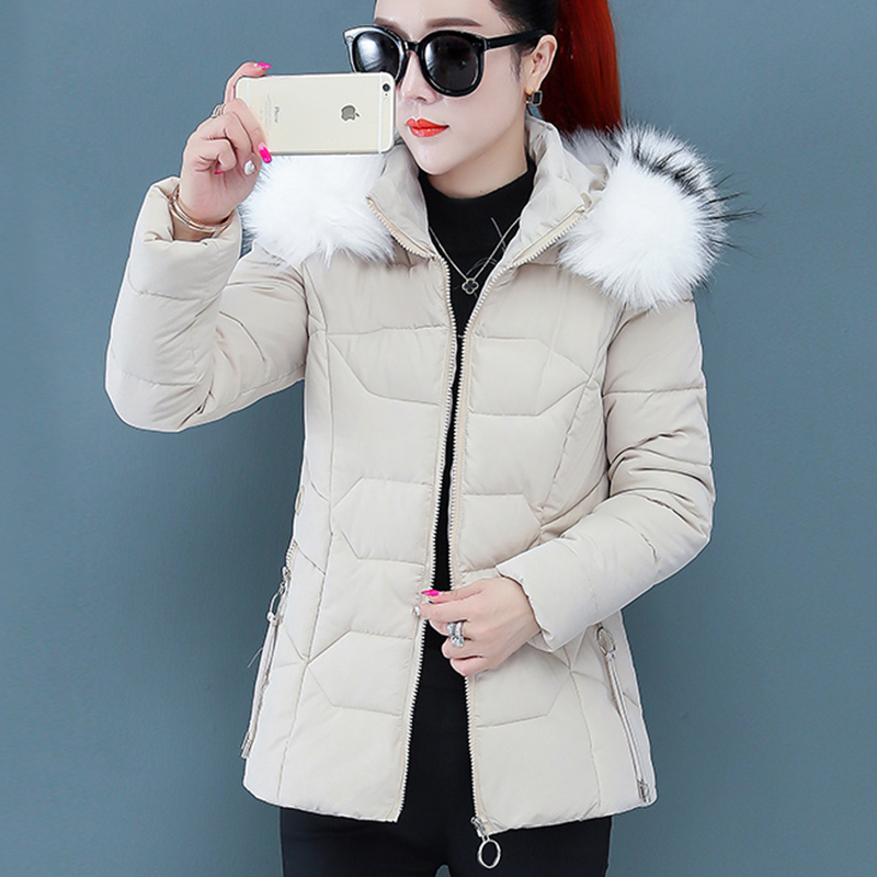 2020 new Women parkas jackets with big fur windproof casual warm girls coat outwear jacket 4 colors size M-3XL