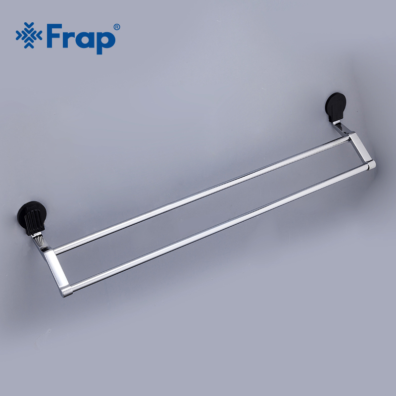 Frap Double Towel Bars Wall Mount Towel Rack Bathroom Towel Holders Bath Hardware Storage Shelf Bathroom Accessories F3309