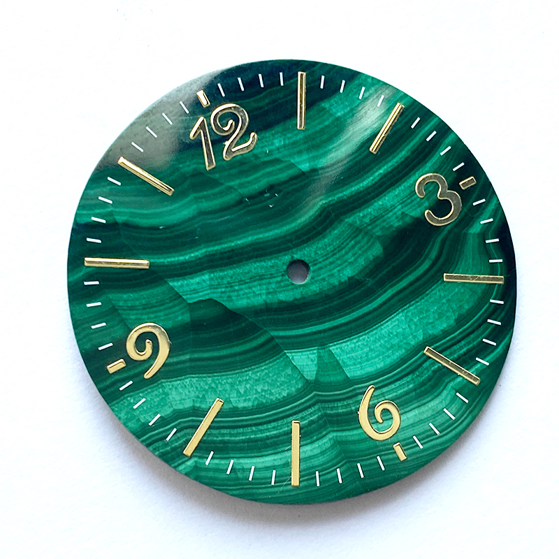 vintage green malachite stone dial