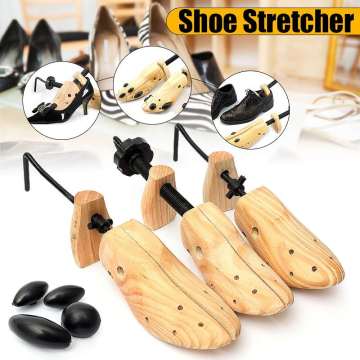 BASID Unisex 1Pcs Shoe Stretcher Wooden Shoes Tree Shaper Rack Wood Adjustable Flats Pumps Boots Expander Trees Size S/M/L