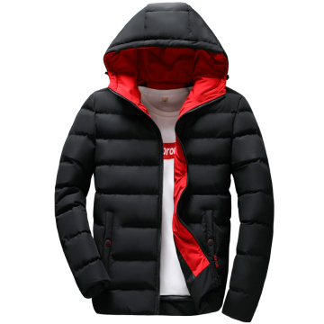 Casual Solid Hooded Jackets Winter Men's Thick Jacket Cotton-Padded Mens Coats Slim Warm Windproof Coat Men Parka Outwear K239
