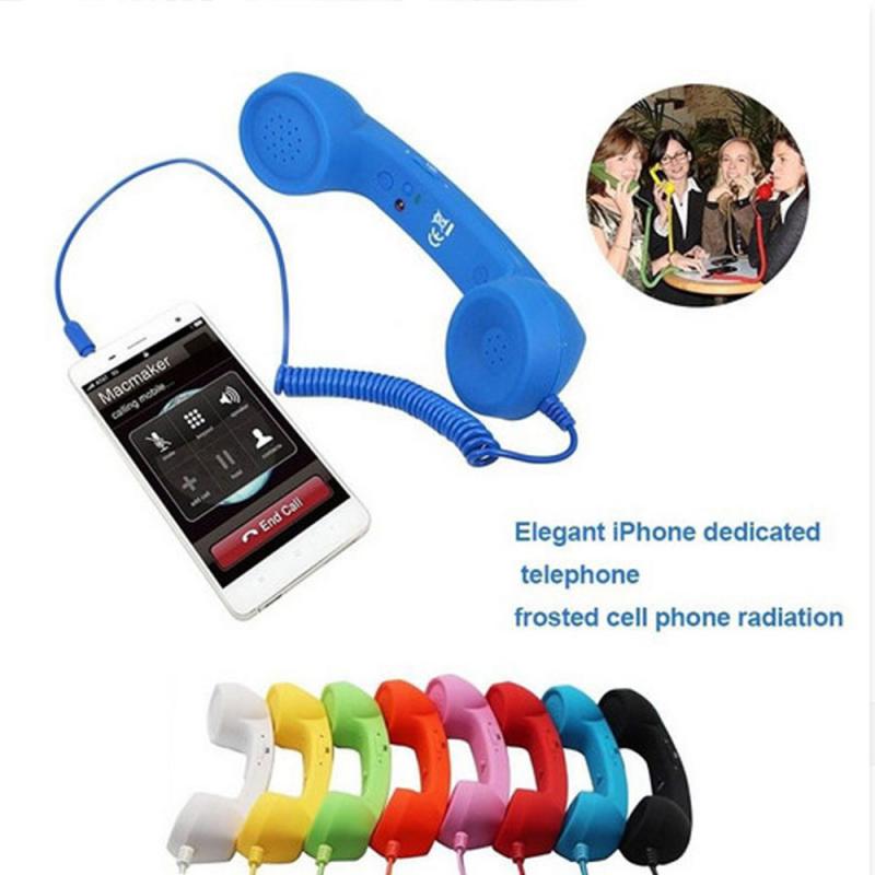 Retro Headset 3.5mm Pop Phone Handset Comfort Telephone Handset Mini Mic Speaker Phone Call Receiver For Iphone For Samsung