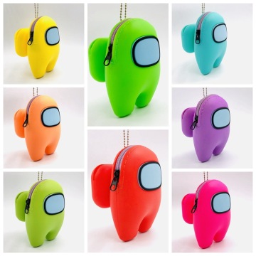 Among Us Soft Plush Toys Keychain Kawaii Animal Doll Zero Wallet Key Ring Accessories Gift Airpods 3 Bluetooth Headset Packs Hot